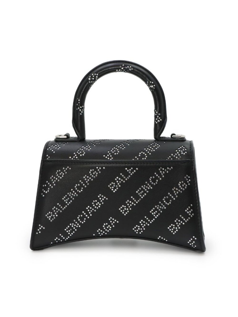 Balenciaga Hourglass XS 2-Way Bag Leather Rhinestone Black - Picture 2 of 10